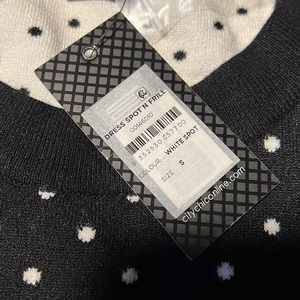 Black and white sweater dress